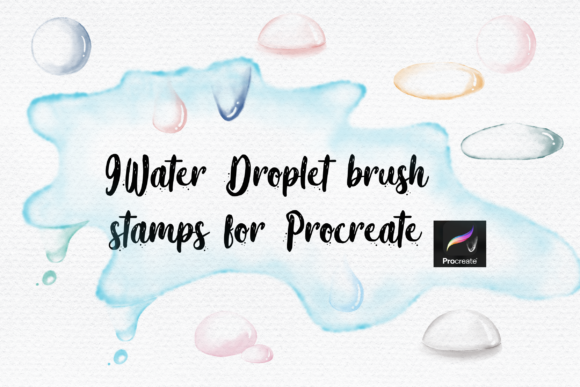 Download Water Droplet Brush Stamps Procreate - Brush stamps Collection