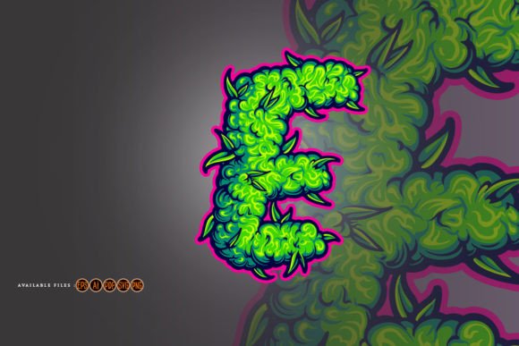Download Capital Letter E Cannabis Monogram Style - Capital letter Collection