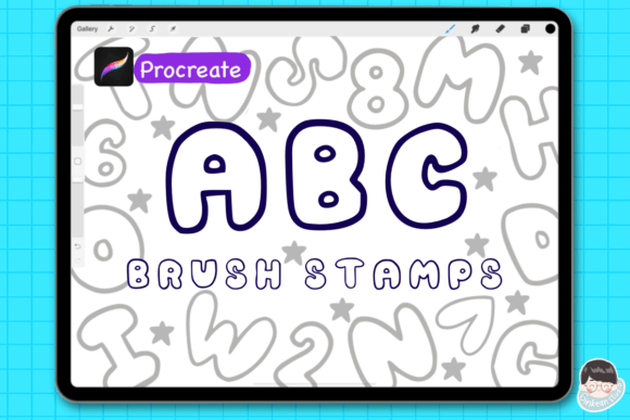 Download ABC Brush Stamps for Procreate - Brush stamps Collection