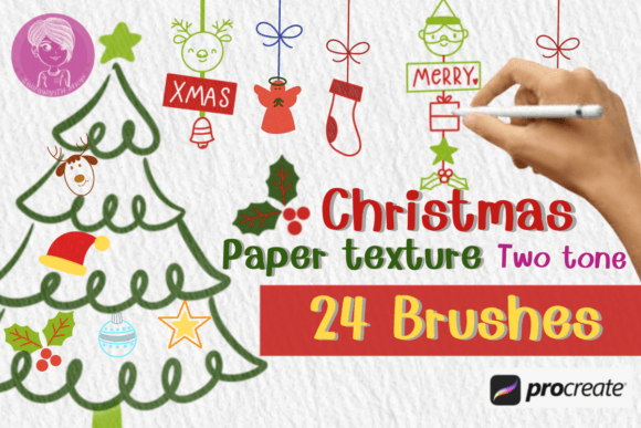 Download Christmas Paper Texture Brush Stamps - Brush stamps Collection