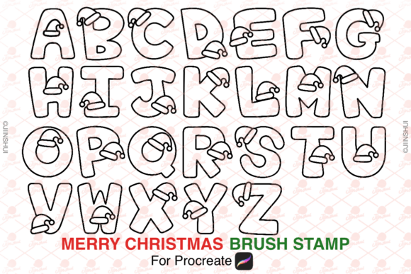 Download Christmas Alphabet Brush for Procreate - Premium Bundle