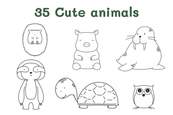Download 35 Cute Brush Stamps for Procreate - Brush stamps Collection