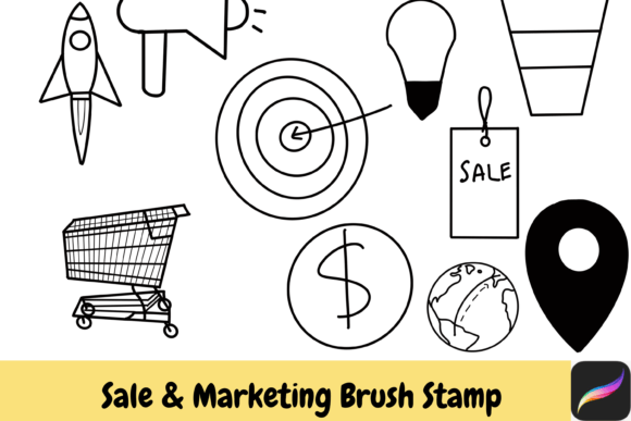 Download Marketing Procreate Brush Stamps IPAD - Brush stamps Collection