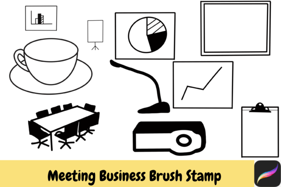 Download Meeting Procreate Brush Stamps IPAD - Brush stamps Collection