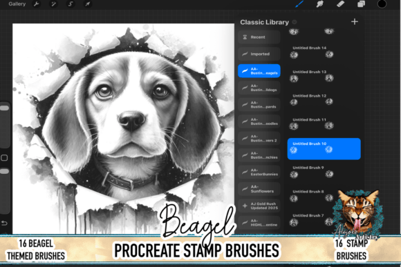 Download Beagle Procreate Brush Stamps - Brush stamps Collection