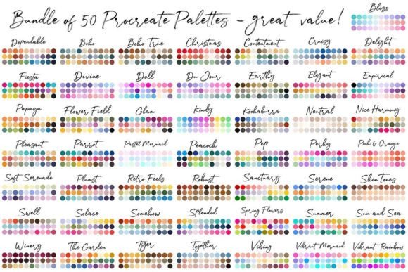 Download Procreate Palettes Bundle - Procreate palettes Collection