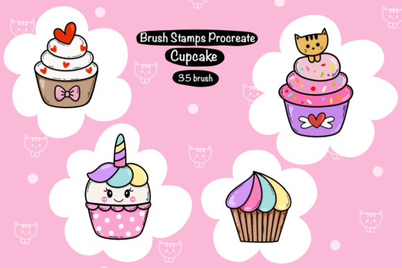 Download Cupcake Brush Stamps Procreate 35 Brush - Brush stamps Collection
