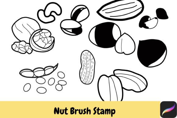 Download Nut Grain Procreate Brush Stamps IPAD - Brush stamps Collection