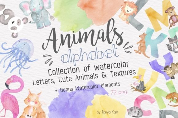 Download Animals Alphabet Watercolor Kit - Watercolor kit Collection