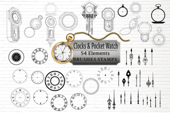 Download Clock Builder Procreate Brush Stamps - Brush stamps Collection