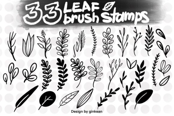 Download 33 Leaf Brush Stamps for Procreate&nbsp; - Brush stamps Collection