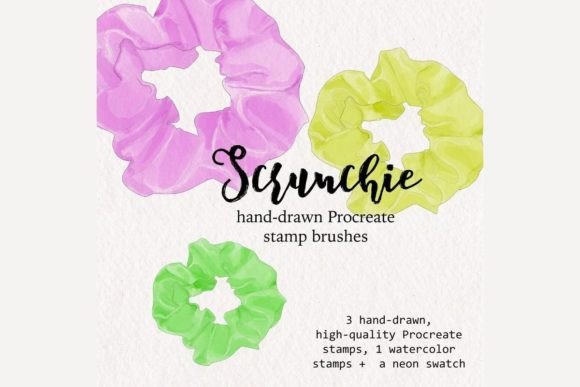 Download Neon Scrunchie Procreate&nbsp;Brush Stamps - Brush stamps Collection