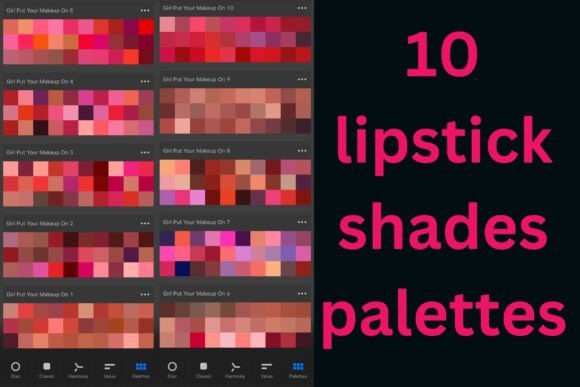 Download Lipstick Shades Procreate Palettes - Premium Resources